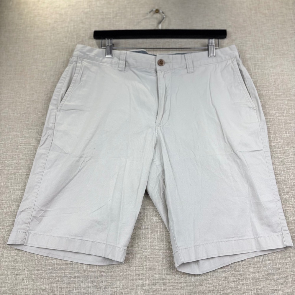 J.Crew Mens Stretch Chino Shorts Light Gray Stone Size 33 CK-191